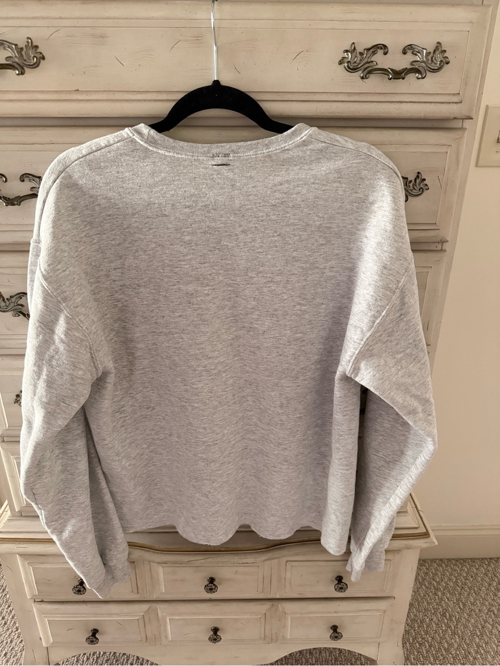 CHANEL Heather Gray Sweatshirt with Pink Logo Patch and Black CC - Picture 3 of 4